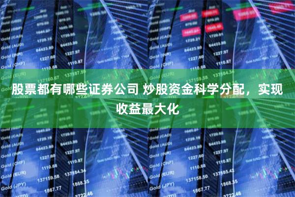 股票都有哪些证券公司 炒股资金科学分配,实现收益最大化
